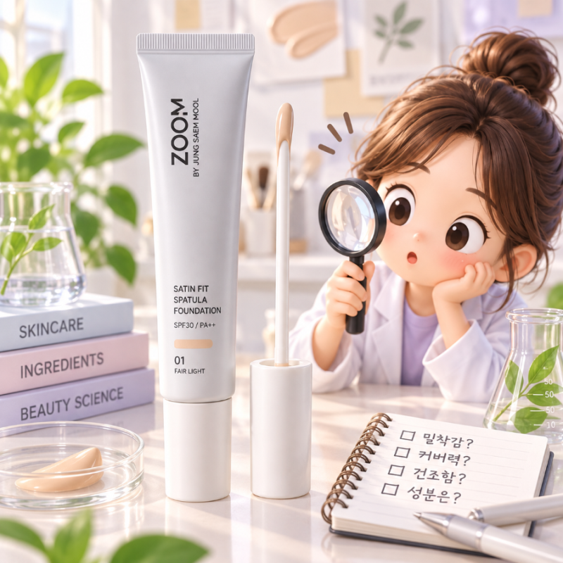 다이소 정샘물 스파츌라 파운데이션, 품절됐던 제품 성분까지 확인해봤어요