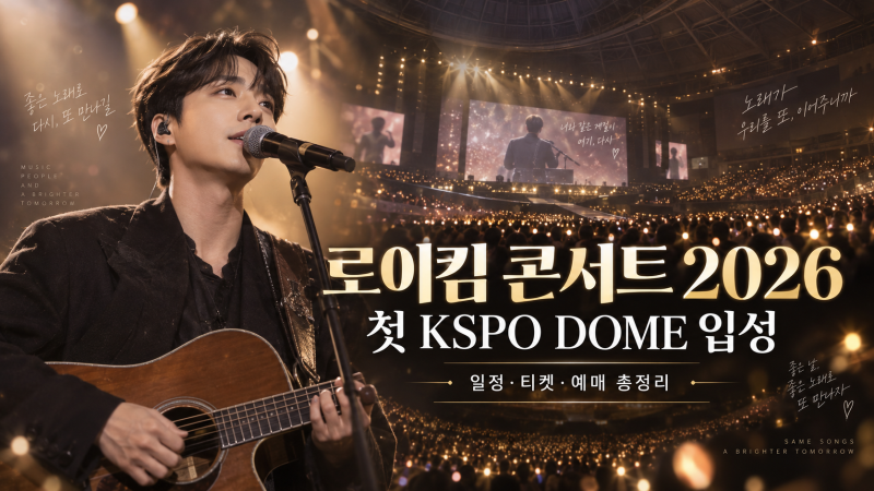 2026 로이킴 콘서트 R:O:Y 총정리｜KSPO DOME 일정·티켓 가격·예매 방법