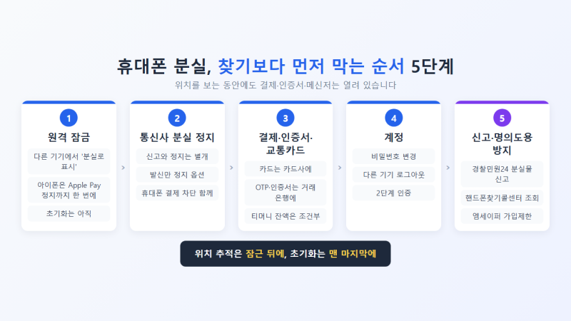 휴대폰 분실했을 때, 찾는 것보다 먼저 막아야 하는 것 5가지 순서