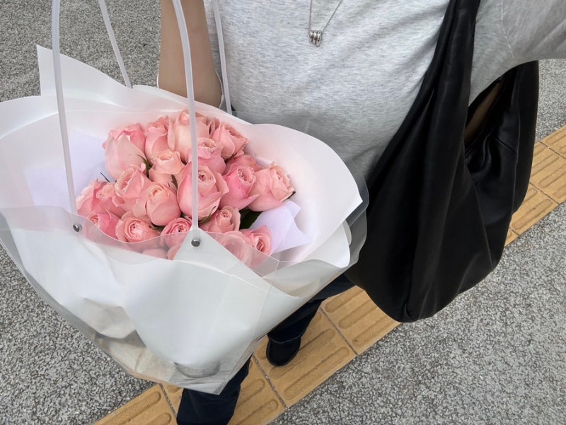남대문 꽃시장 온리로즈 장미 꽃다발 구매 가격 및 포장 추천