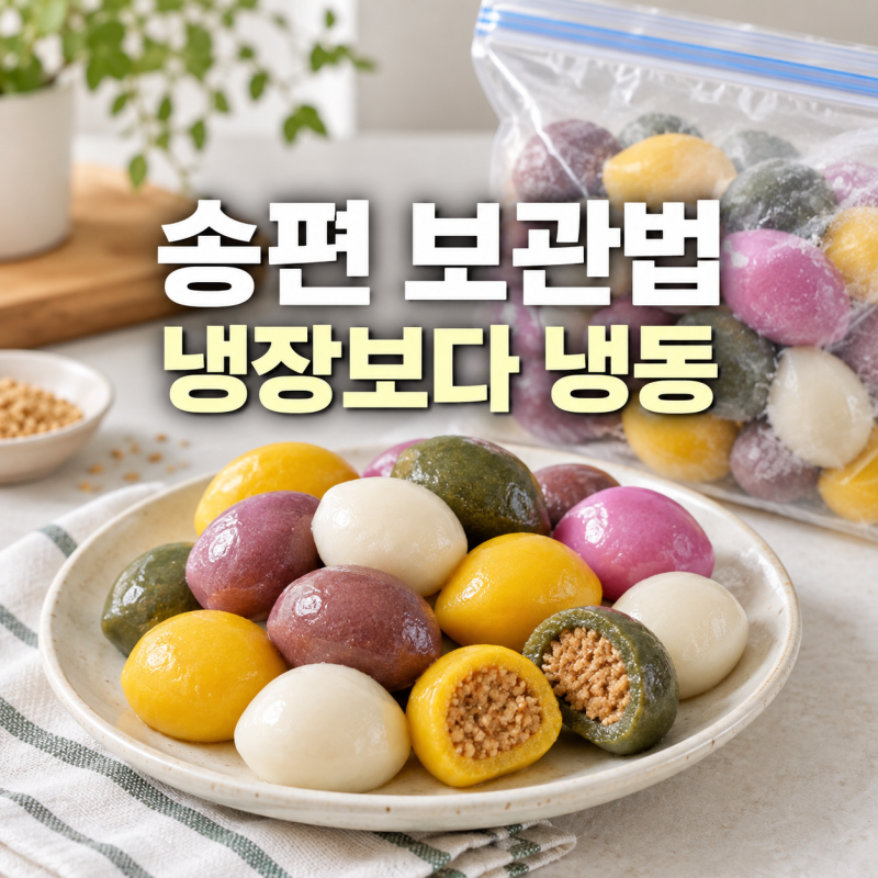 송편 보관법 냉장보다 냉동이 좋은 이유