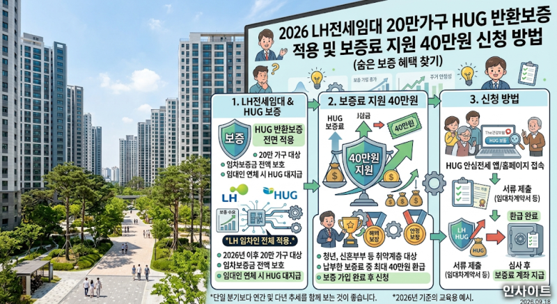 2026 LH전세임대 20만가구 HUG 반환보증 적용 및 보증료 지원 40만원 신청 방법