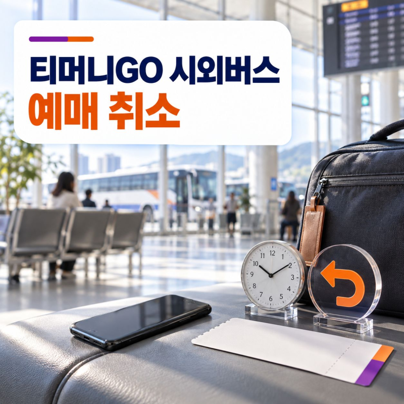 티머니GO 시외버스 예매 취소, 수수료와 환불 전 확인할 점