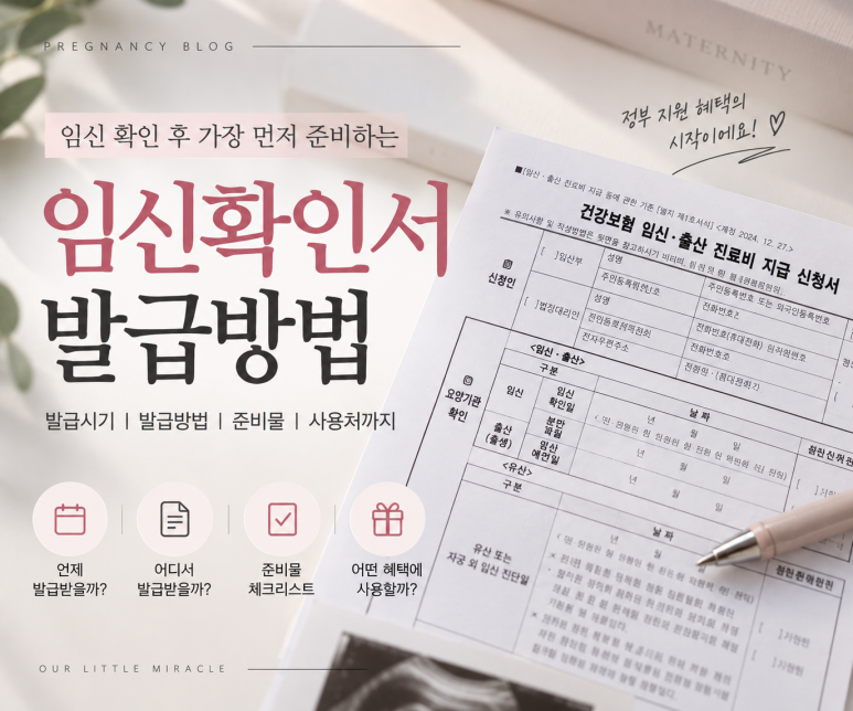임신확인서 발급방법 총정리｜발급시기·병원 발급·회사 제출·국민행복카드·출산휴가·육....