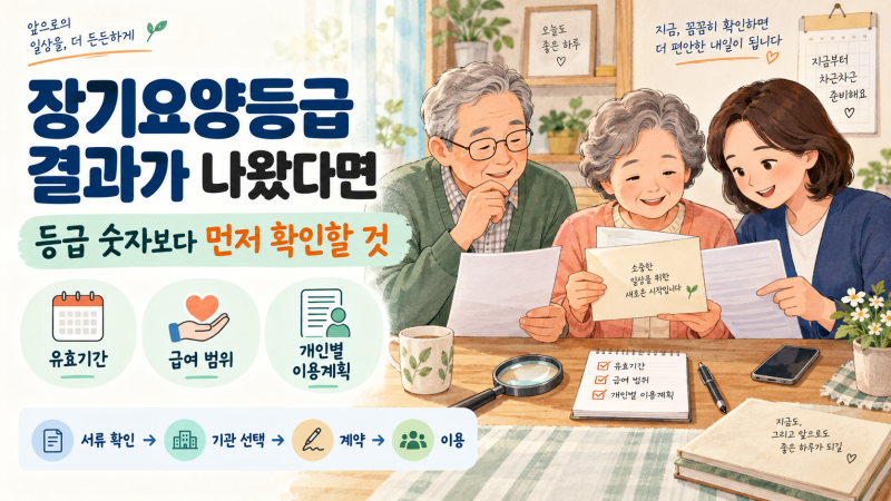 장기요양등급 결과 후 해야 할 일｜갱신·등급변경·심사청구 차이