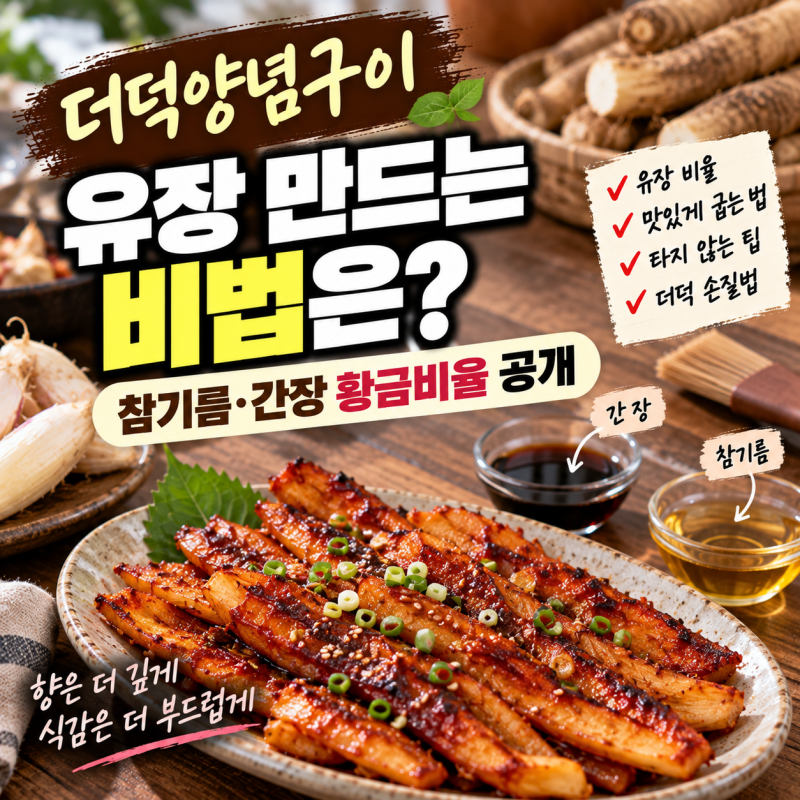 더덕양념구이 유장 만드는 비법은? 참기름, 간장 황금비율 정리