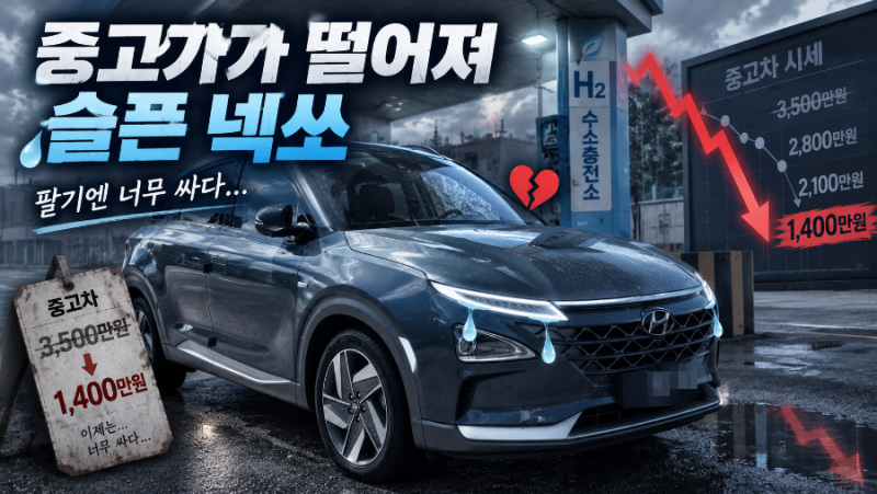 넥쏘 중고가 1천만원대라니…오너 입장에서는 그냥 타는 게 답일까?