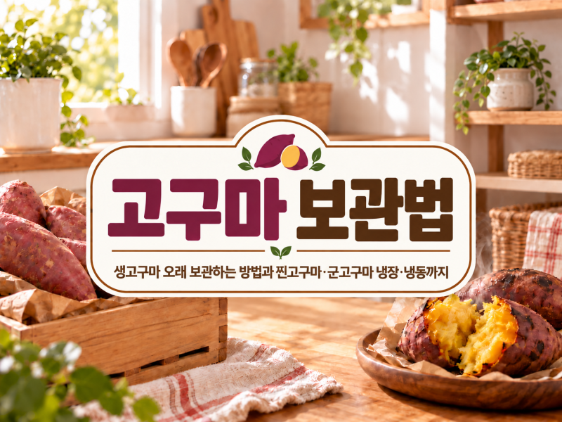 고구마 보관법｜생고구마 오래 보관하는 방법과 찐고구마·군고구마 냉장·냉동까지