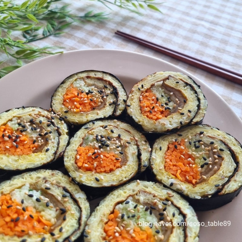 이거 먹고 8킬로 뺐어요! 밥없는 양배추 계란 다이어트 김밥 만들기
