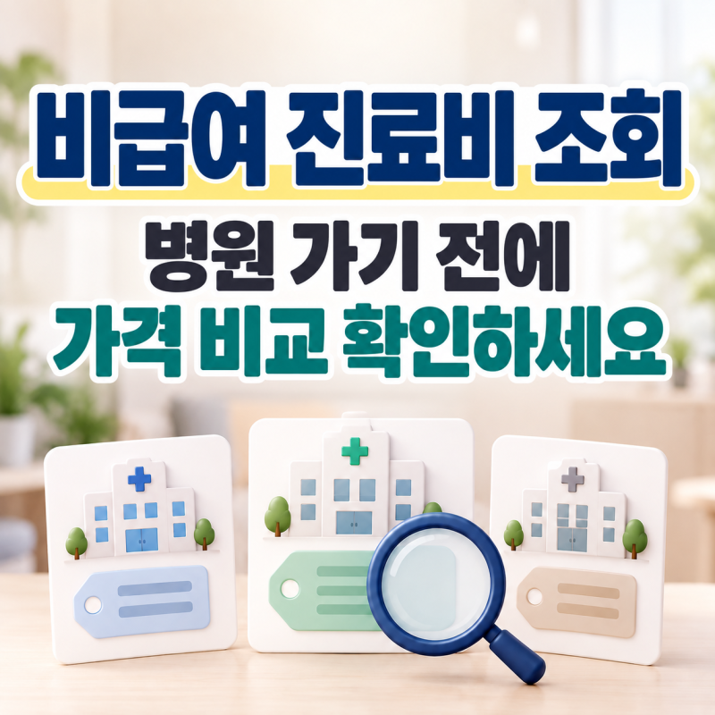 비급여 진료비 조회 방법, 병원 가기 전 가격 비교하는 법