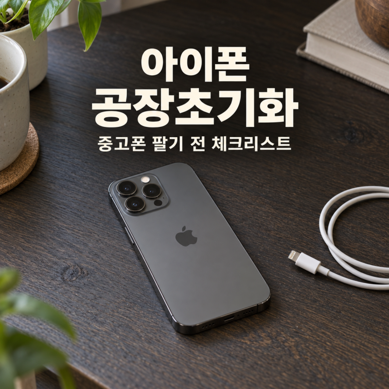 아이폰 공장초기화 하는 법, 중고폰 팔기 전 체크리스트
