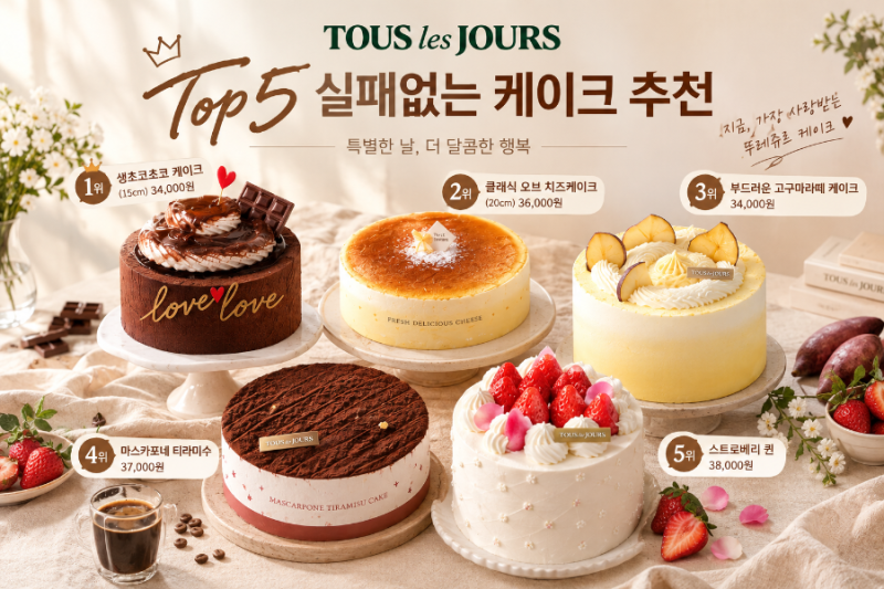 2026 뚜레쥬르 케이크 추천 TOP 5! 가격, 할인 꿀팁 & 실패 없는 인기 베스트 총정리