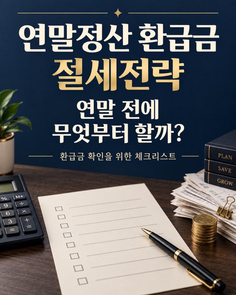 연말정산 환급금 절세전략, 연말 전에 무엇부터 할까?｜환급금 확인을 위한 체크리스트