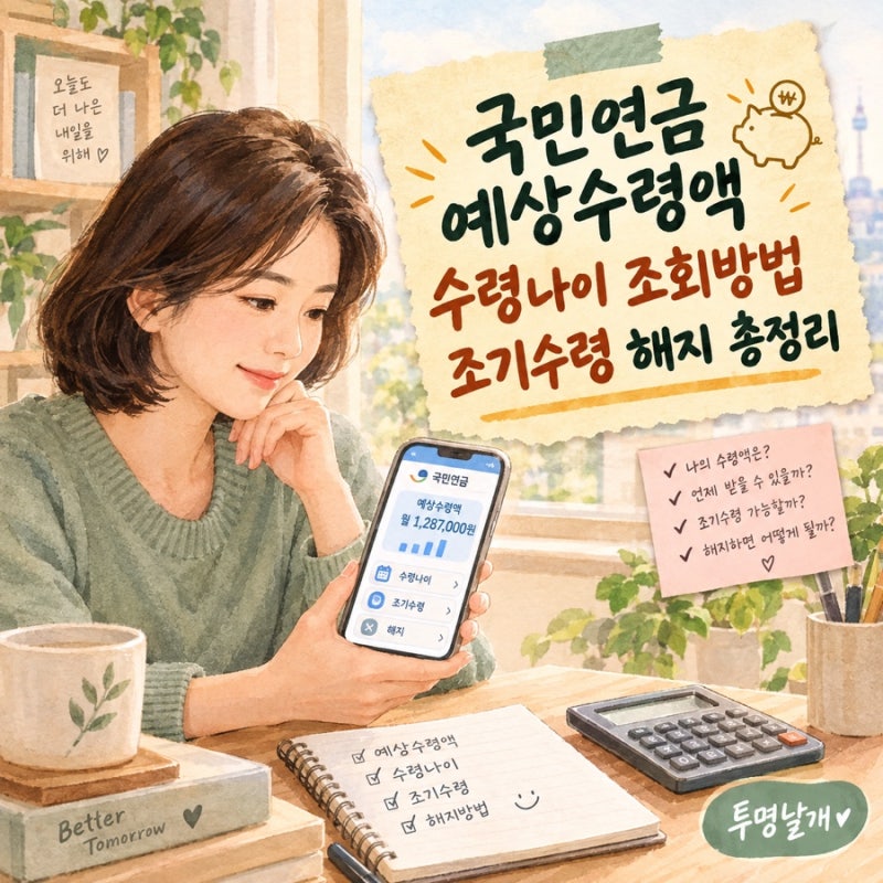 국민연금 예상수령액 수령나이 조회방법 조기수령 해지 총정리
