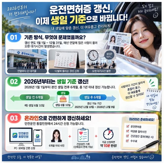 운전면허증 갱신 조회 2026년 1종 2종 달라진 기간과 적성검사 기준