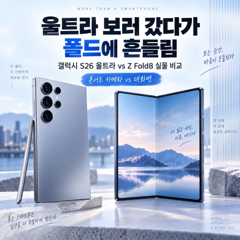 갤럭시 S26 울트라 100배 줌 찍어보고도 폴드8에 흔들린 이유