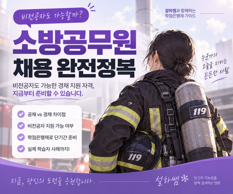 소방공무원 경채/공채 비전공자 준비 방법 정리