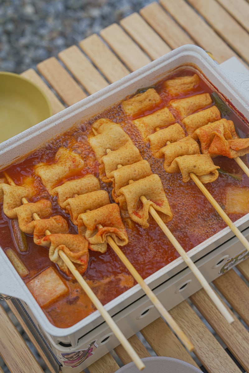 캠핑밀키트 추천 삼진어묵 꼬치사각 육수 필요없는 어묵탕 끓이기