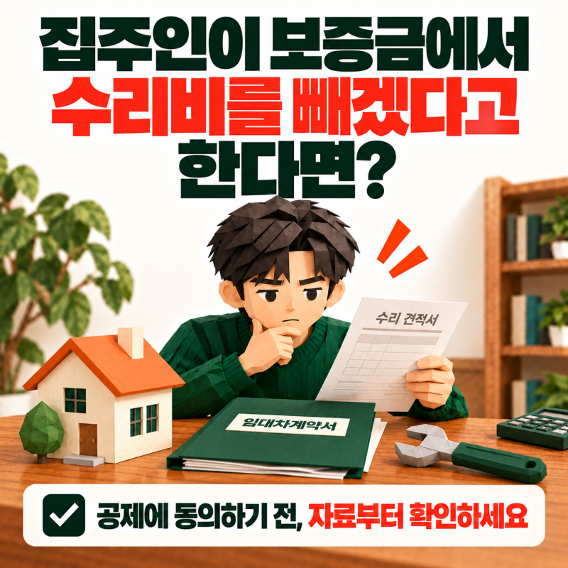 집주인이 월세 보증금에서 수리비를 빼겠다고 한다면? 이사 전 확인할 다섯 가지