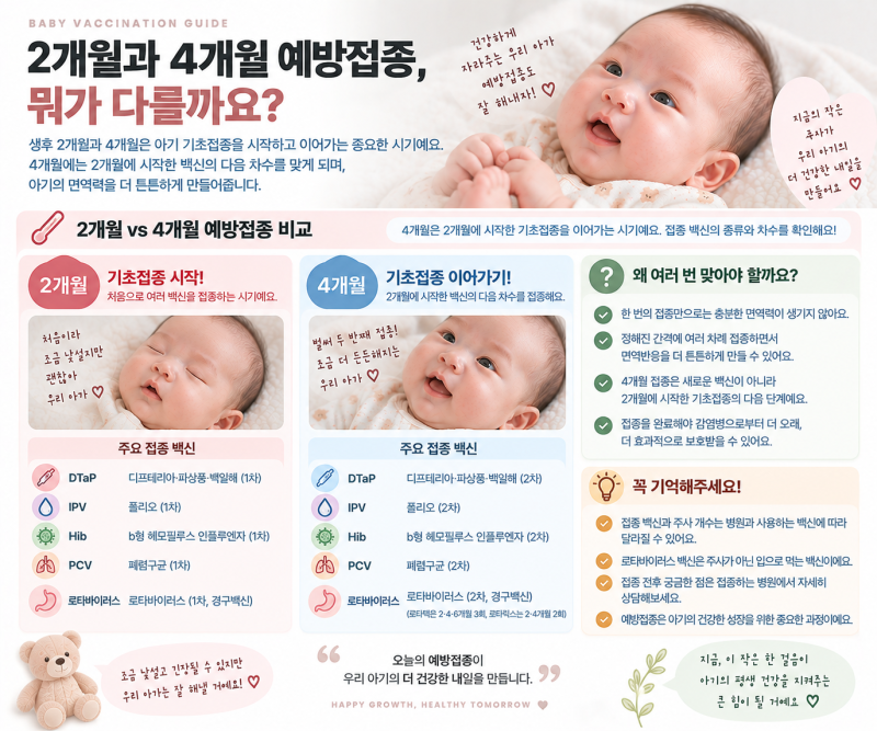 4개월 예방접종 접종열 총정리｜2개월 때와 다를까? 2개월 예방접종을 무사히 지나고 나니 금....