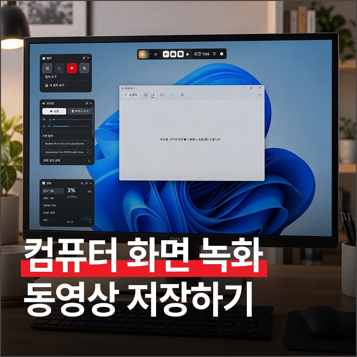컴퓨터 화면 녹화 방법, 윈도우 기본 기능으로 동영상 저장하기