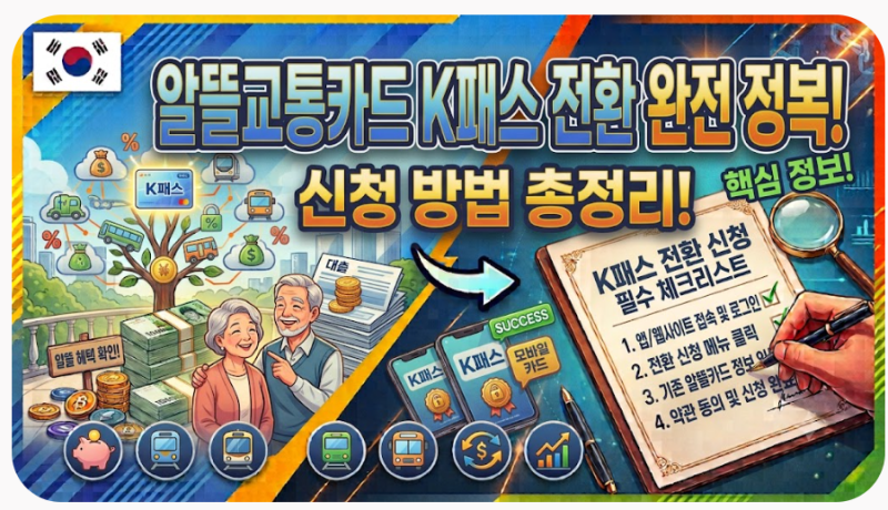 알뜰교통카드 K패스 전환 신청 방법, 이렇게 확인하세요