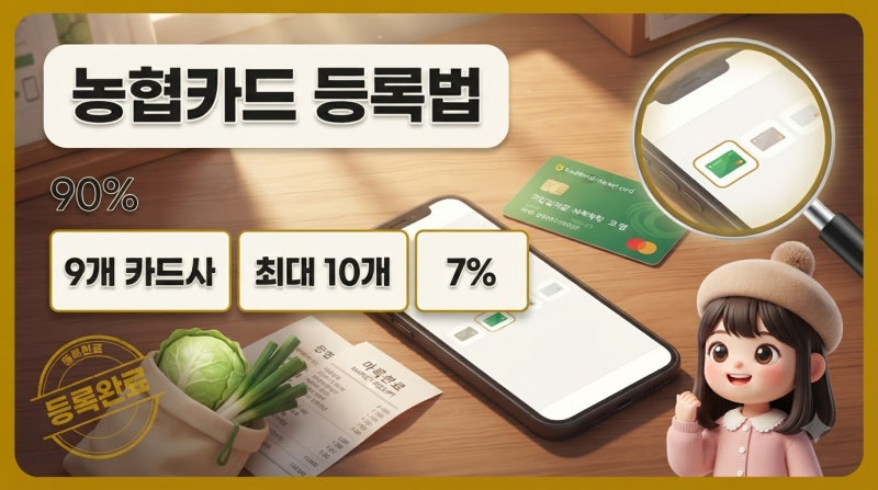 온누리상품권 카드형 농협카드 등록 방법
