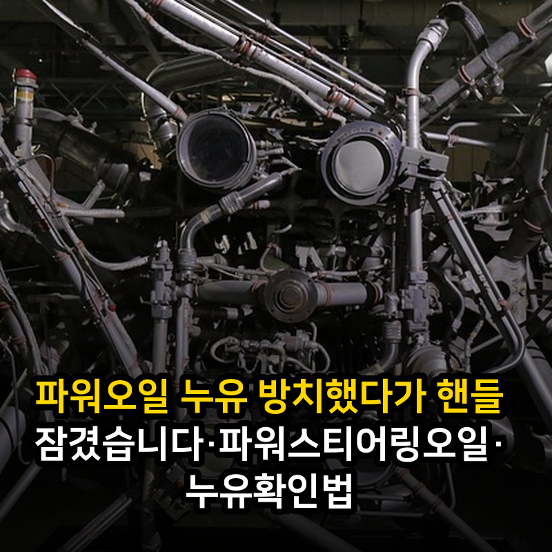 파워오일 누유 방치했다가 핸들 잠겼습니다·파워스티어링오일·누유확인법