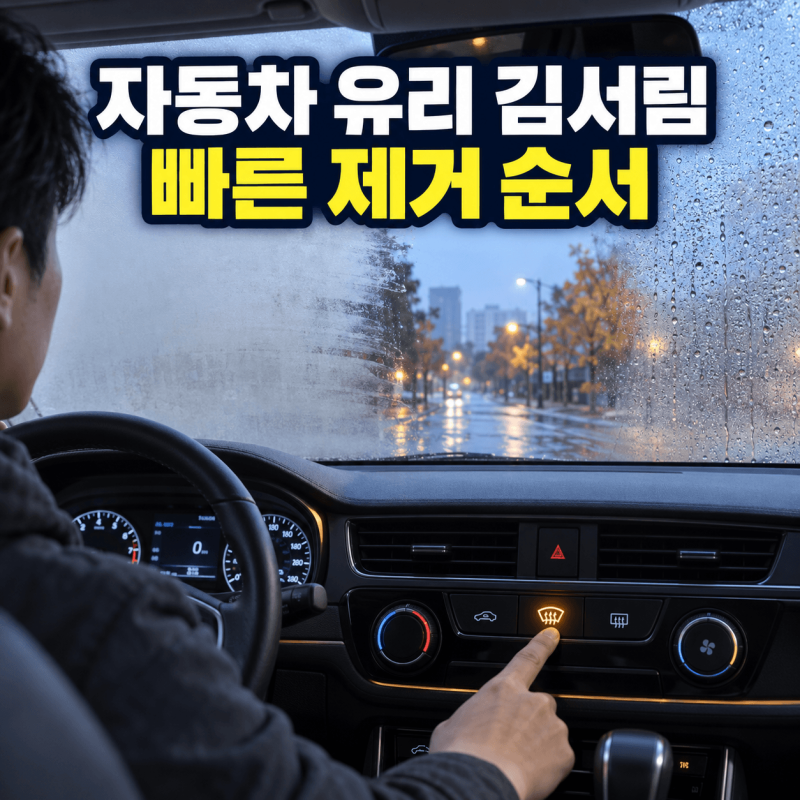 가을철 자동차 유리 김서림 제거법｜에어컨·히터·외기 버튼 설정 순서