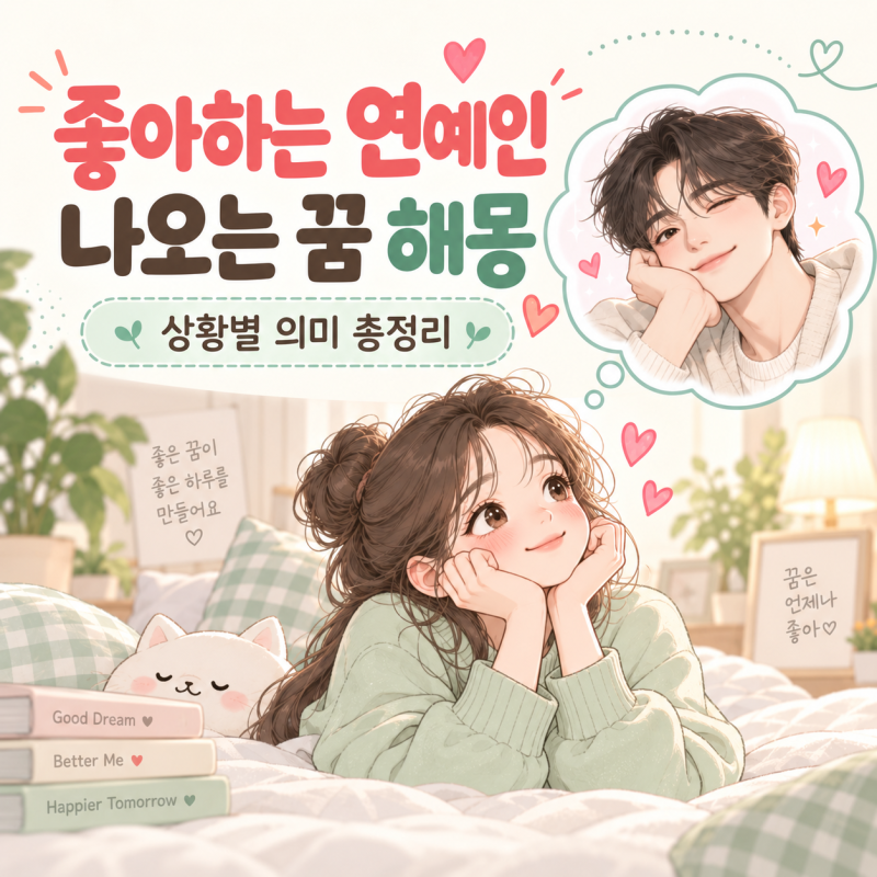 좋아하는 연예인 나오는 꿈 해몽 상황별 의미 총정리