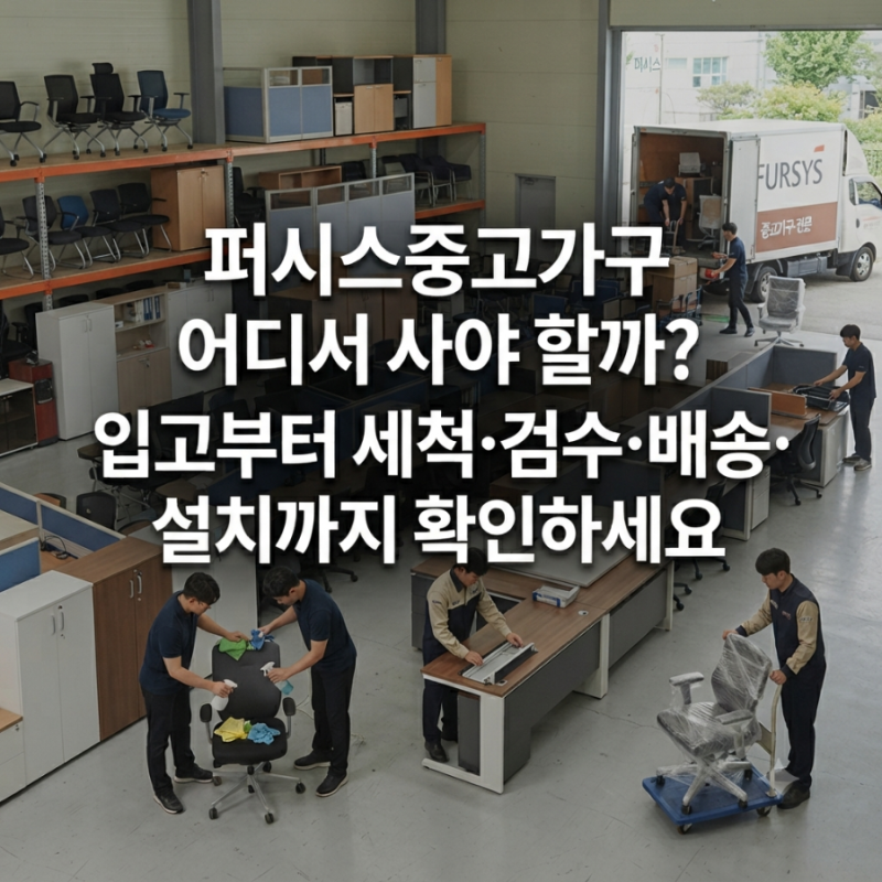 퍼시스중고가구 어디서 사야 할까? 입고부터 세척·검수·배송·설치까지 확인하세요