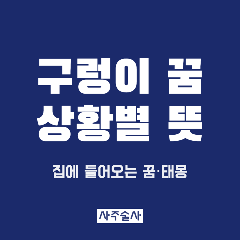 구렁이 꿈 해몽, 집에 들어오는 꿈 몸을 감는 꿈 구렁이 태몽 뜻
