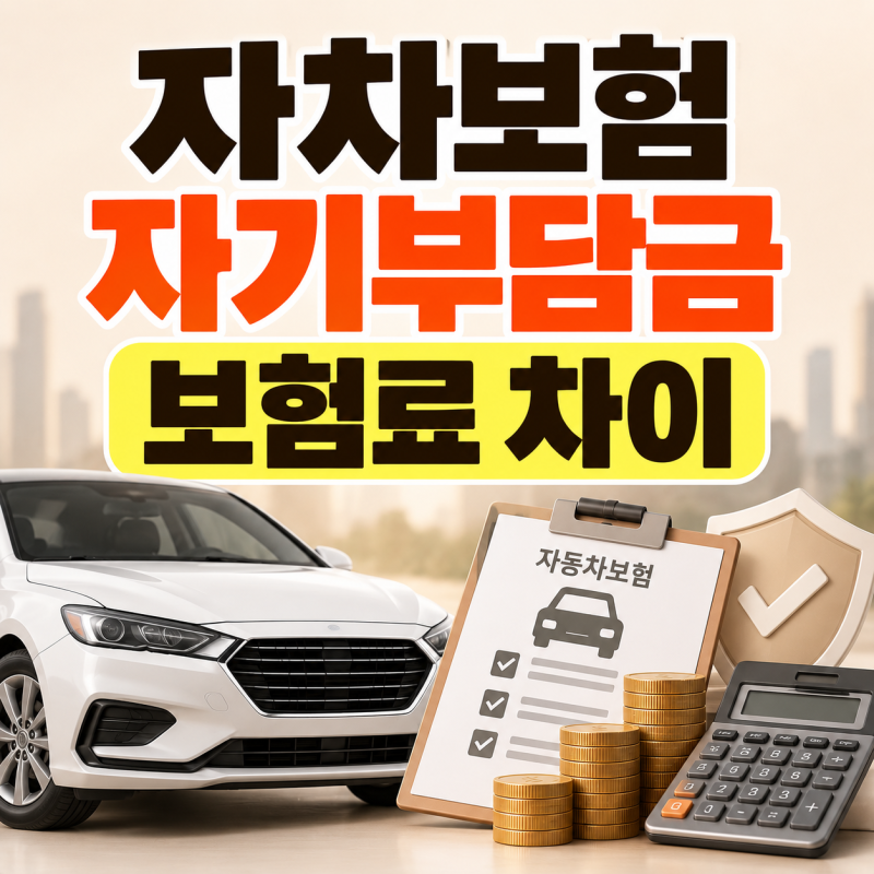 자동차보험 자차보험과 자기부담금 비율 설정에 따른 보험료 차이