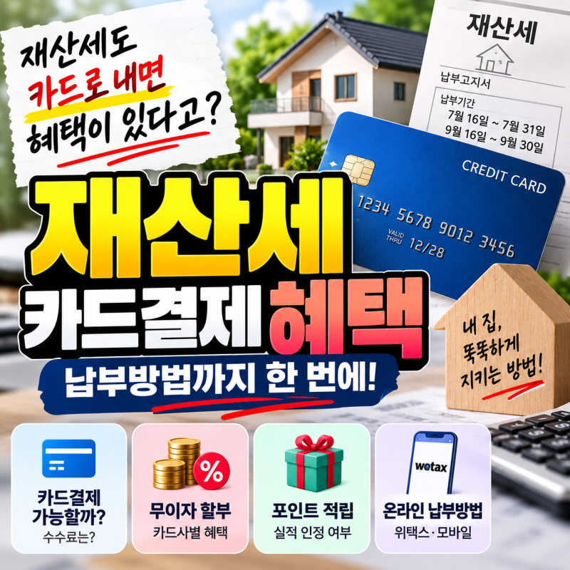 “재산세도 무이자 할부가 가능합니다” 카드사별 납부 혜택 정리