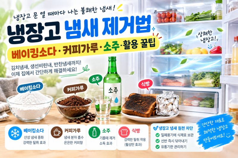 냉장고 냄새없애는 방법 베이킹소다활용