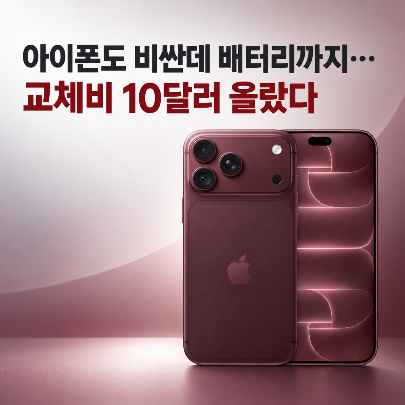 무섭게 오르는 아이폰18 프로 배터리 교체비 , 애플케어플러스 무료 조건은?