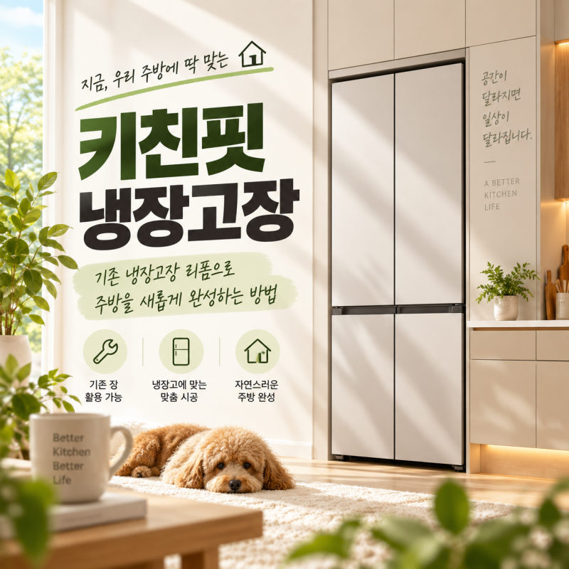 키친핏냉장고장 제작? 리폼? 주방 인테리어 완성하는 방법