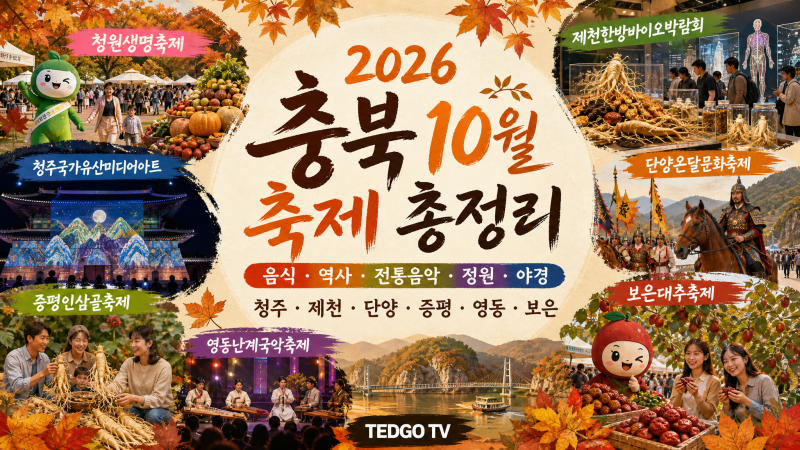 2026 충북 10월 축제 총정리청주·제천·단양·증평·진천·영동·보은｜한 달 내내 이어지는 충....