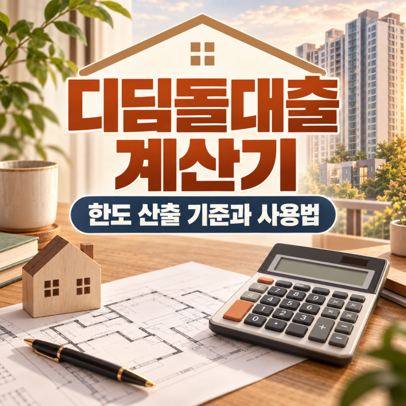 디딤돌대출 계산기 사용법과 한도 산출 기준 정리