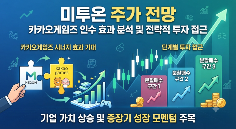 미투온 주가 전망｜카카오게임즈 인수 효과와 가격대별 분할매수 전략