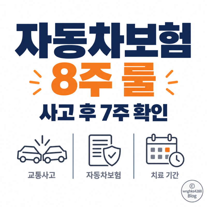 자동차보험 8주 룰 시작, 사고 후 7주 안에 꼭 확인할 것