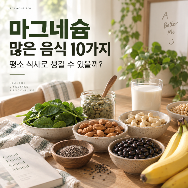 마그네슘 많은 음식 10가지, 평소 식사로 챙길 수 있을까?