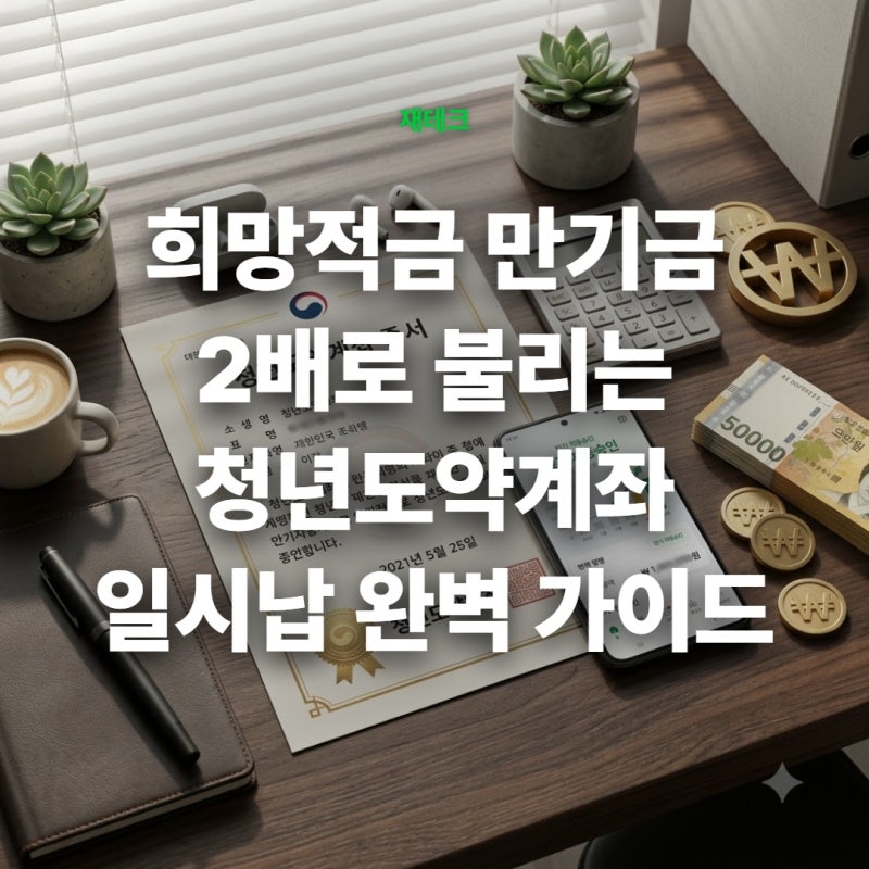2026 청년도약계좌 일시납입 조건과 정부기여금 차이, 청년희망적금 만기자 가이드