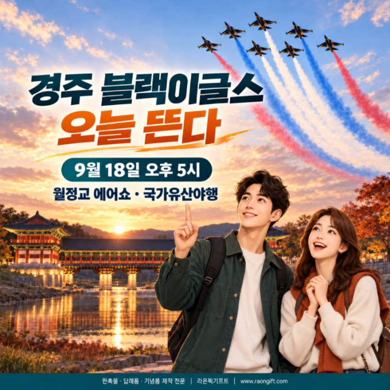경주 블랙이글스 오늘 뜬다｜9월 18일 월정교 에어쇼·2026 경주국가유산야행 총정리