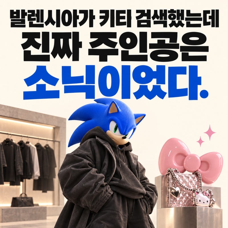 발렌시아가 키티 검색했는데 뜻밖의 주인공은 소닉? 2026 협업 컬렉션 핵심 정리