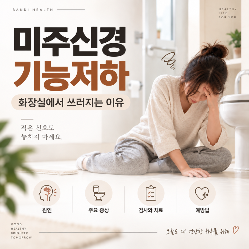 미주신경기능저하, 화장실에서 갑자기 쓰러지는 이유가 있었습니다