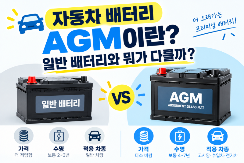 자동차 배터리 AGM이란? 일반 배터리와 뭐가 다를까