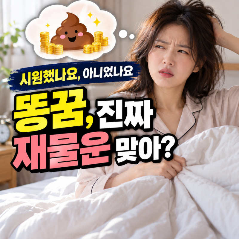 똥꿈 해몽 완벽가이드, 싸는 꿈 못 싸는 꿈 총정리