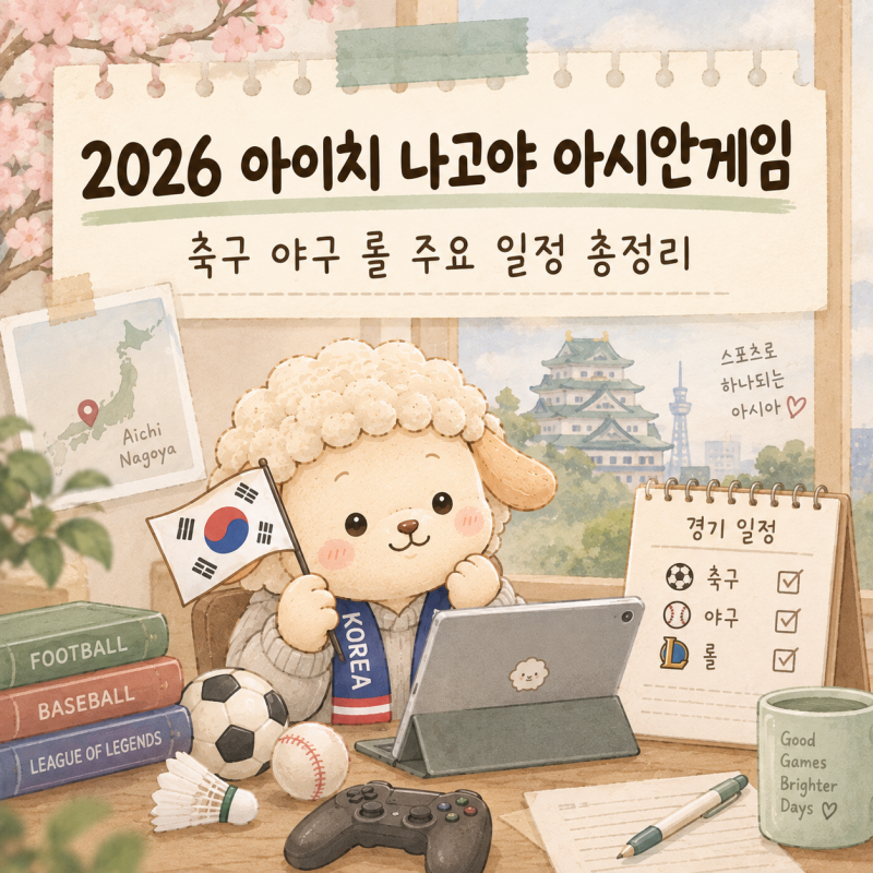 2026 아이치 나고야 아시안게임 일정과 축구 야구 롤 등 주요 경기 총정리