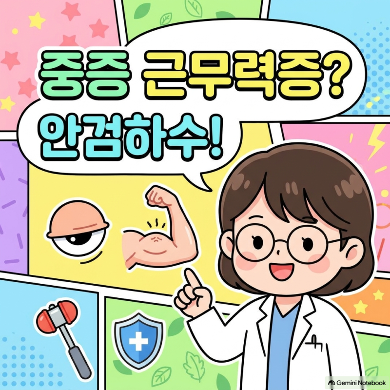 눈꺼풀이 스르륵 침침하고 팔다리 힘 턱! 중증 근무력증(안검하수·복시) 원인부터 수술 없는....